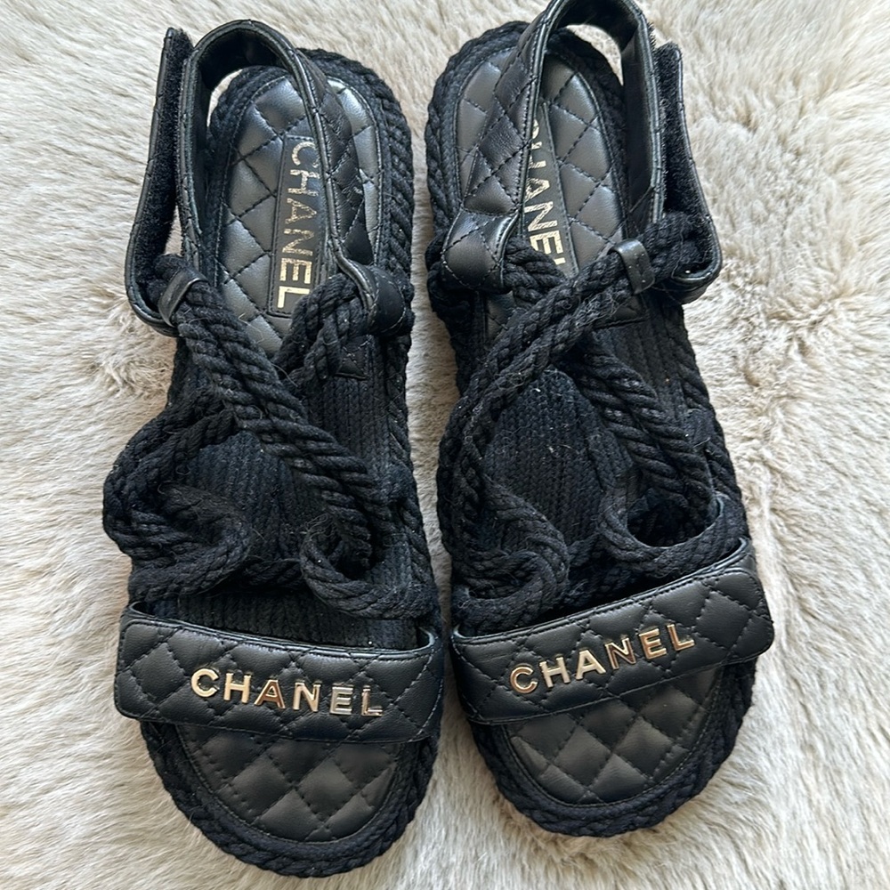 Chanel rope sandals 40